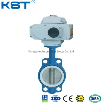 웨이퍼 산업용 Kst/Kt/OEM 모터 작동 가격 편심 버터플라이 밸브